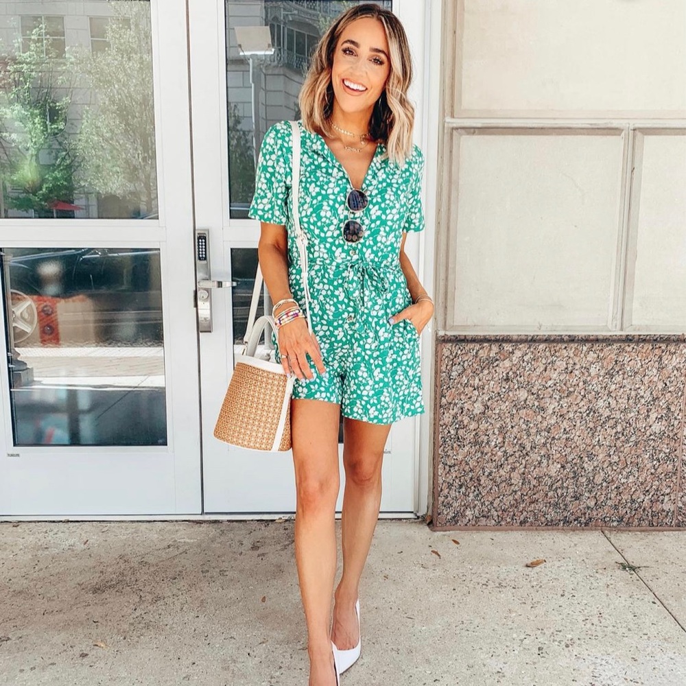 Abercrombie & Fitch Tie-Front Romper